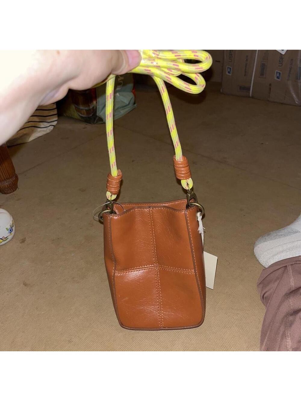 Women's Brown and Orange Bag
